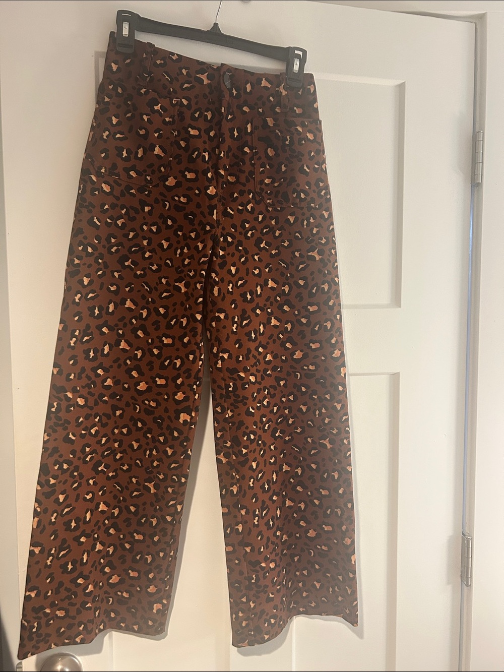 Maeve high-waisted leopard print Colette pants